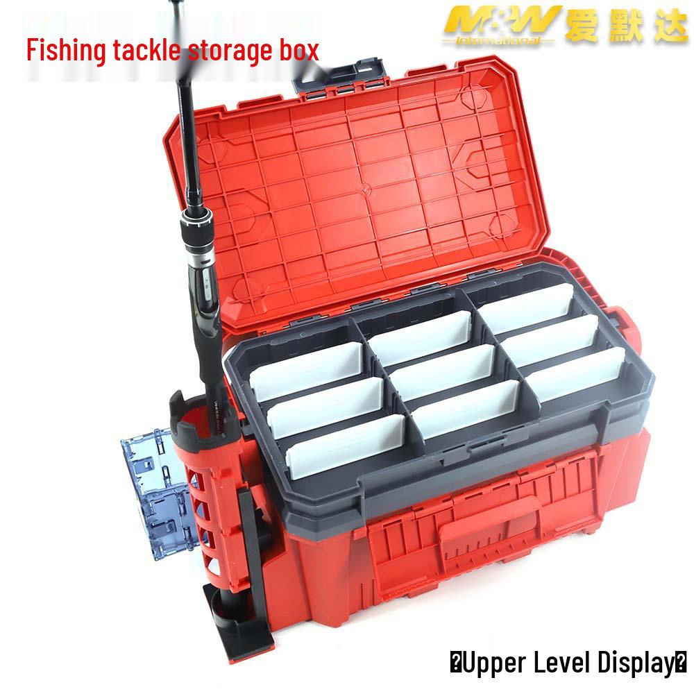 Aimeida MW 20L Multi-functional Fishing Tackle Box: Stand/Sit, Rod Holder, Sea Fishing Tool.