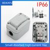 Avoir IP66 Wall Light Switches 1 2 Gang 2Way Outdoor Waterproof Dustproof Doorbell Push Button Switch 110V~220V Plastic Material