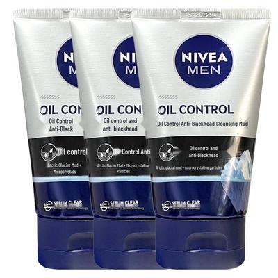 Nivea Men Oil Control Anti-Blackhead Cleansing Mud 100g 3-Pack