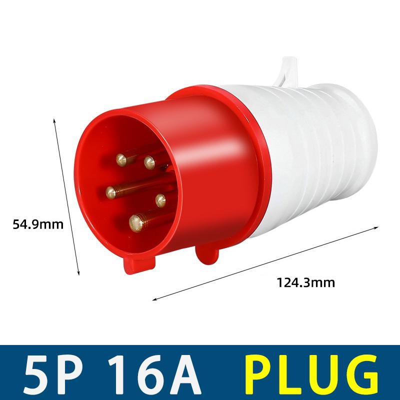 240V 16A Car Connection Plug Adapter 3 4 5PIN Mains Hook Up Site Socket for Caravan Motorhome Camping Power Supply