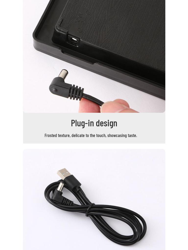 Large LED Wall Clock - English Display with Plug-in Feature for Living Room