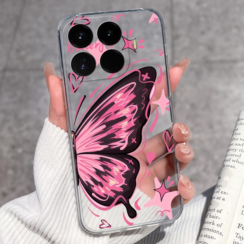 For Xiaomi 17T 17 Pro 17Max 17 Ultra Phone Case For Redmi 17C Redmi17 Lovely Bow Cartoon Lightweight Transparent TPU Bumper Scratch Resistance Housing