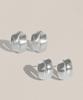 47Bag 925 Silver Twisted Bold Earrings Hael