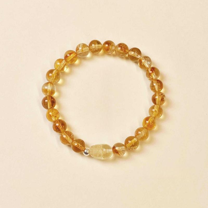 1PC Get Rich and Lucky Xiaobawang Artificial High Quality Citrine Bracelet Women's Niche New Good Luck Bracelet Gift