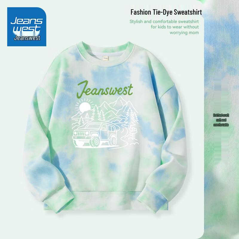 Jeanswest Boy s Tie-Dye Casual Long Sleeve Sweatshirt 120
