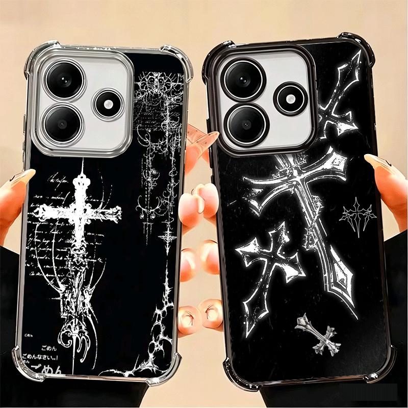 Gothic Cyber Sigil Cross Soft Phone Case For Xiaomi Poco X7 X8 Pro Max X6 X5 X3 F8 Ultra F7 M8 M7 M5S Redmi 15C 15A 15 14C 13C 1