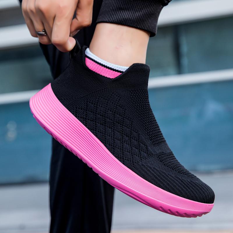 TUINANLE Women Shoes Soft Loafers Black Flat Sneakers Women's Moccasins Casual Flats Female Footwear Men Sock Shoes