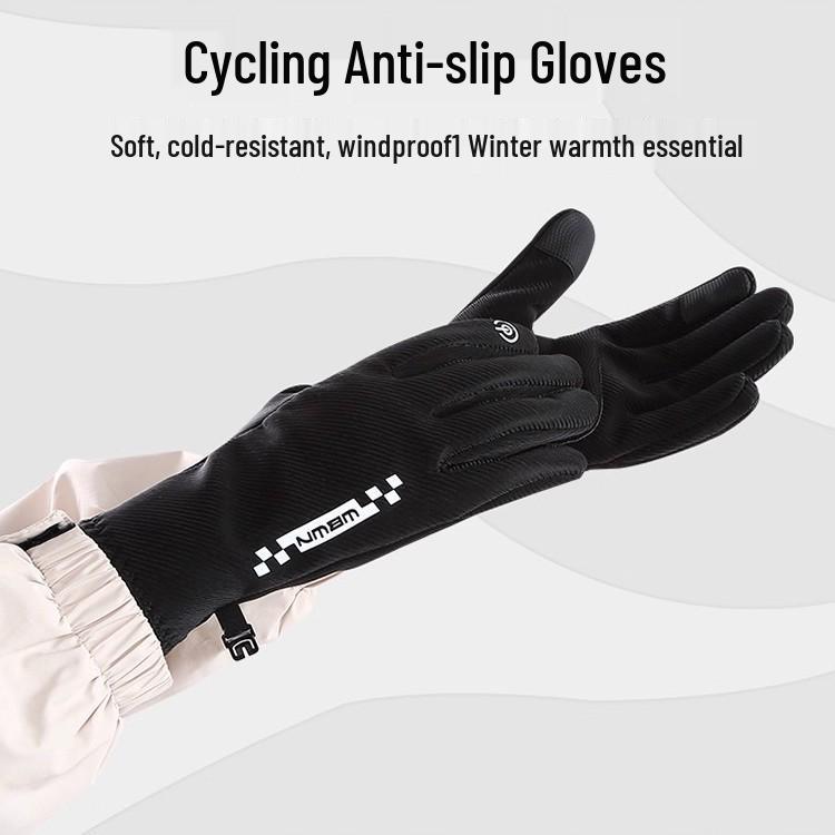 Electric Touchscreen Winter Cycling Gloves, Windproof Waterproof Coldproof Plush for Men & Women