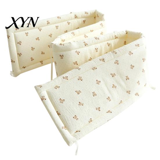 Breathable Cotton Crib Liner Bumper Pad for Newborns, Anti-collision Fixed Quilting Durable Bed Surround Liner, Easy Install Soft Protective