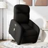 Electric Massage Recliner with Rising Function Black Fabric