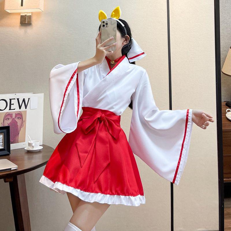 Anime Yūkiyuusha No Haibutsu! Rinrin Butterfly Reincarnation Miko Kimono Cosplay Full Set Women s Costume Picture Color S