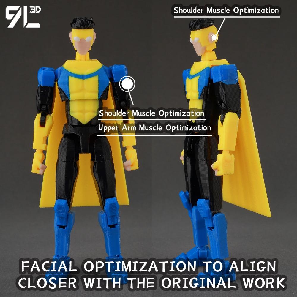9L3 Vytištěno na 3D Tisk Neporazitelný Chlapec Lucky13 Dummy13 Dobýt LEX Allen Superhrdinové Anime Hračky Akční Figurky Model Manekýna Ozdoby
