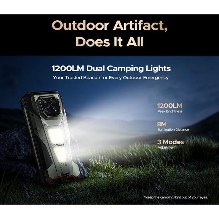 DOOGEE Vmax Play Telephone Portable Incassable 5G Avec Projecteur 36+512GB 6,78" Smartphone Robuste 20500mAh 1200LM Dural SIM/NFC