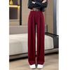 Autumn Winter Lady Snow Warm Pants Classic Fleece High Waist Trousers Women Straight Leg Plush Thermal Casual Pants