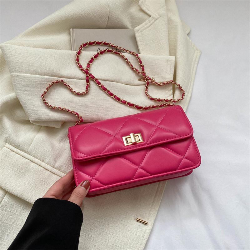 

Trendy Retro Casual Crossbody Bag Stylish Fall Collection Unique Design Square Bag маджента