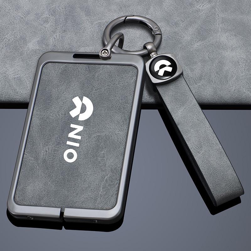 NIO Car Key Case: Compatible with ES6, ES8, EC6, EC7, ET5, ET7, ES7 Models. Stylish and Durable Buckle Design for Men.