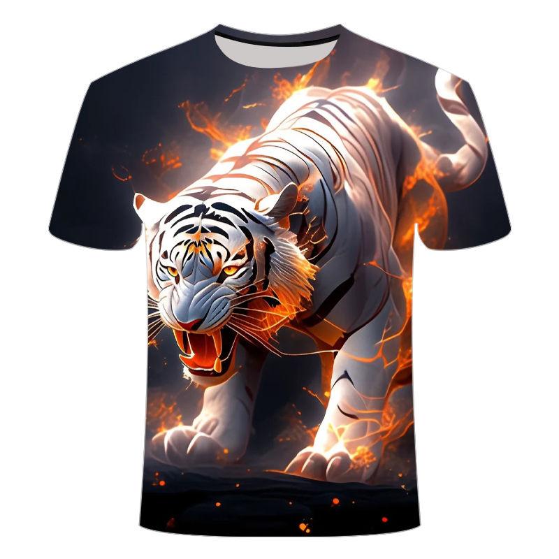 2025 New Trendy Fashion Versatile 3D Printed Crew Neck Short Sleeve Men's Fashion