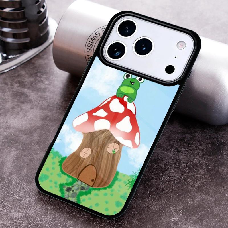 Mushroom House Phone Case for iPhone 17 16 15 Pro Max Air 14 13 12 11 Plus Shockproof Capa Cover