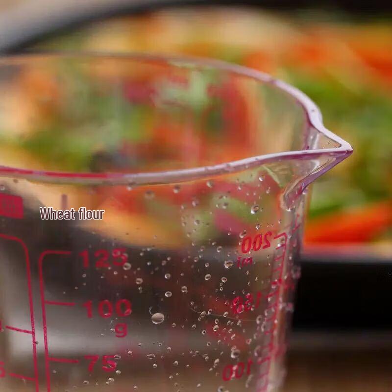 Set of 10 250ml Clear Plastic Measuring Cups