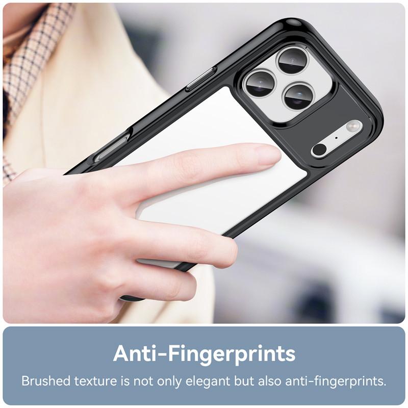 For iPhone 17 Pro Max Case iPhone 17 Air iPhone 17 Pro Max Cover Bumper Shockproof Clear PC + Silicone Protective Phone Cover