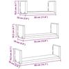 3 Wandregale für den Flur, dekorative Regale für das Wohnzimmer, Wandregale für das Badezimmer, vielseitige Ausstellungsregale, 40 x 10 x 10,5 cm