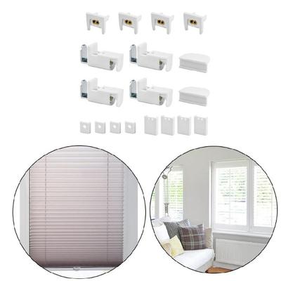 18 Peças Suportes de Montagem para Persianas Plissadas de Janela Acessórios Acessórios para Cortinas de Rolo Grampo Suporte para Persiana de Janela Peças de Reparo