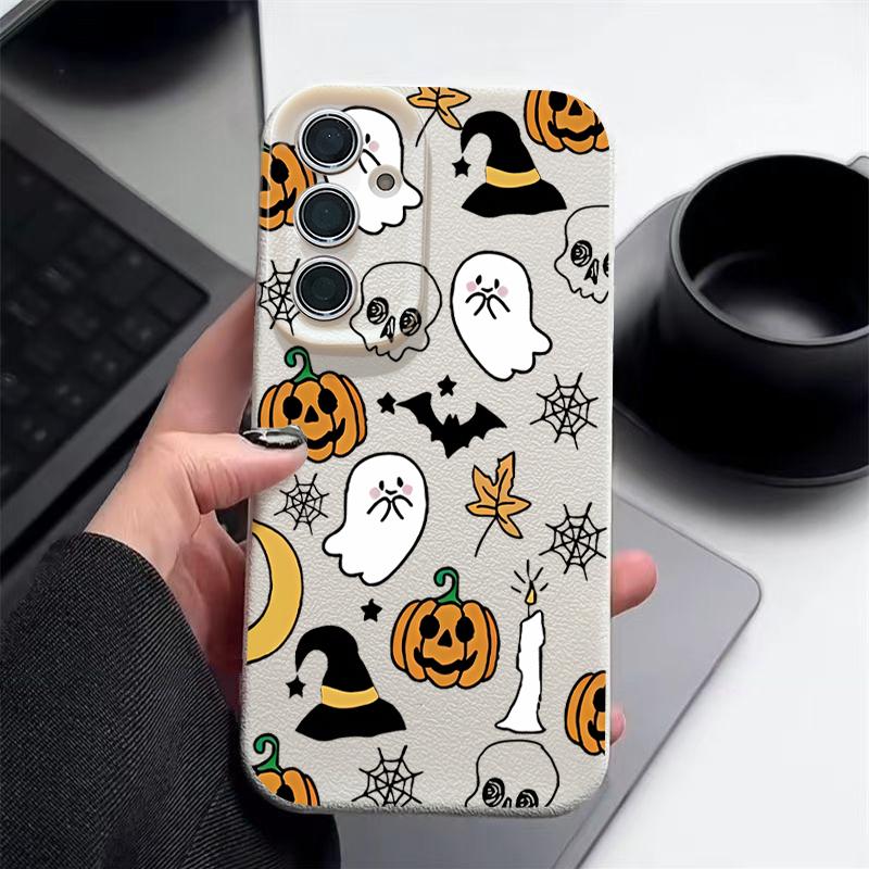 

Мультяшный чехол для телефона из мягкого ТПУ с тыквой для Samsung Galaxy S25 S24 S22 Ultra S23 S24 FE A17 A56 A16 A36 A26 A55 A15 A25 A54 5G Противоударный силиконовый кожаный Samsung Galaxy A52 / A52S белый