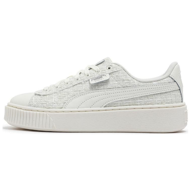 New PUMA Basket Low Top Skateboard Shoes Women's Gray White 401144-01