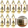 Pack Of 10pcs Brasses Shelf Railing Connectors For Wine Cabinet Glass Railings With Pre Drilled Holes And Screws