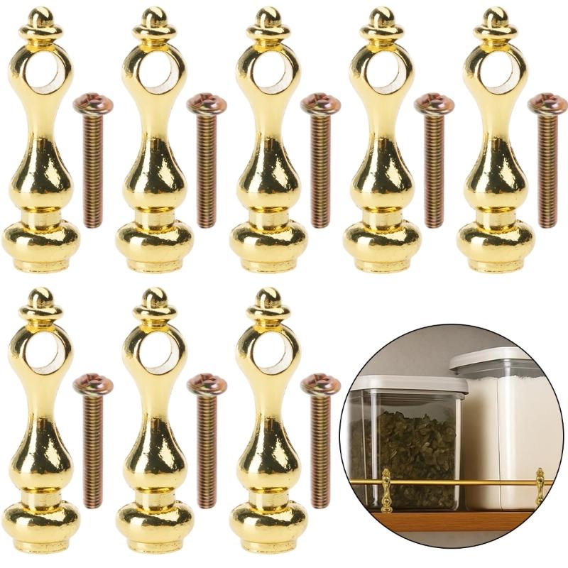Pack Of 10pcs Brasses Shelf Railing Connectors For Wine Cabinet Glass Railings With Pre Drilled Holes And Screws