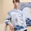 Fila X THE MET Collaborative Series Logo Oil Painting Pattern Hoodie Men Tops F11M348220F-ZA