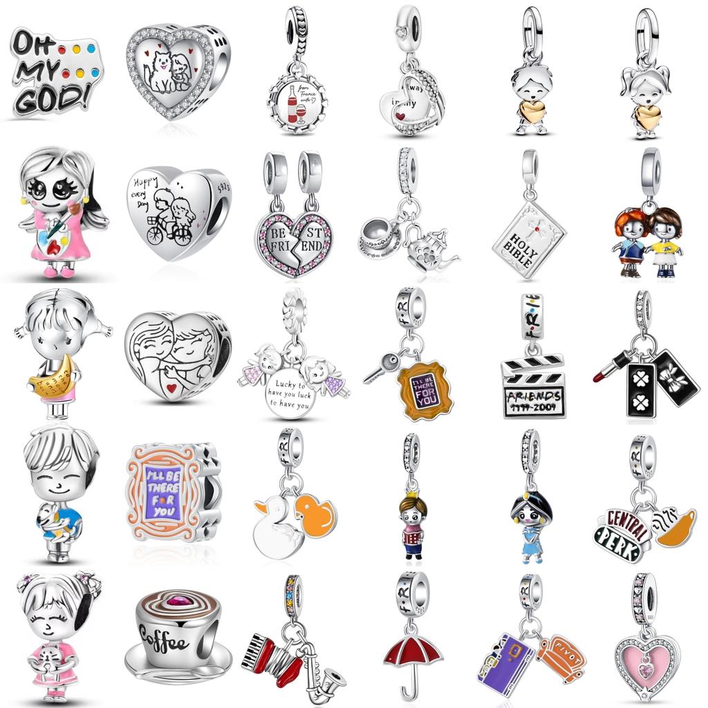 New -Selling Best Friend Series Coffee Boys And Girls Charm Fashionable Pendant Fit Original Women Bracelet Jewelry Gift