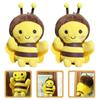 Bee Keychain Charm Plush Bee Pendant for Decoration 4Pcs