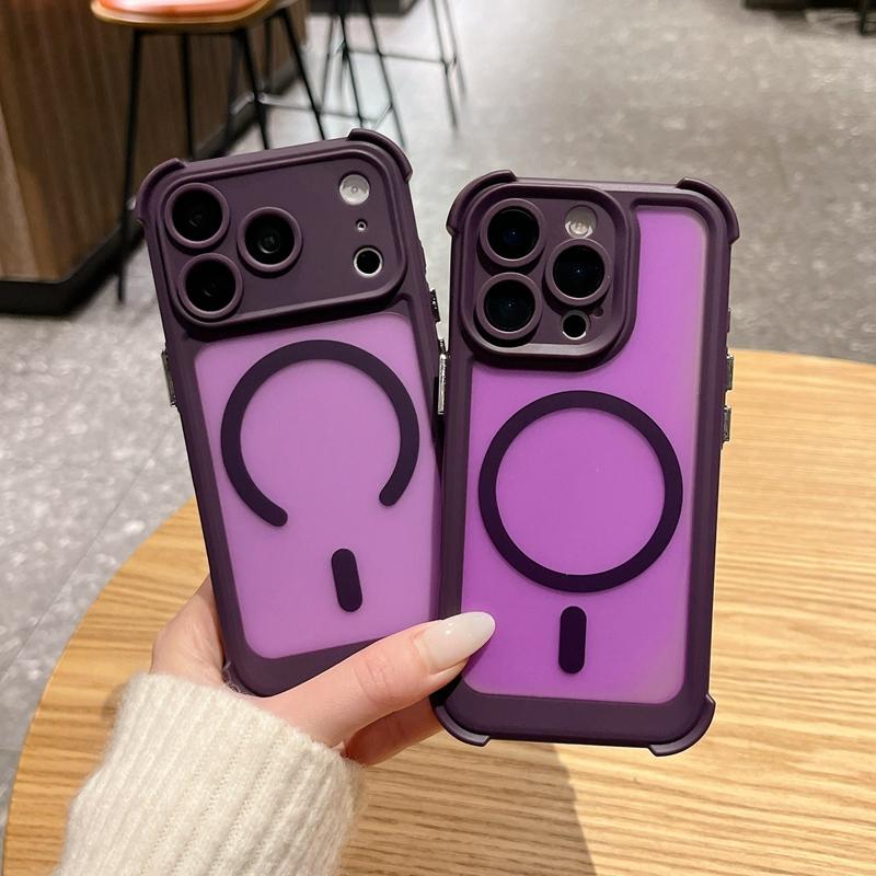 

Magnetic Matte For Magsafe Phone Case For iPhone 17 14 15 16 Pro Max Air Transparent Shockproof Bumper Back Cases Cover iPhone 14 Pro
