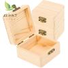 8x8x4.7cm Plain Natural Wooden Packing Box Storage Box Gift Box Wooden Storage Box Home Sundries Storage Box