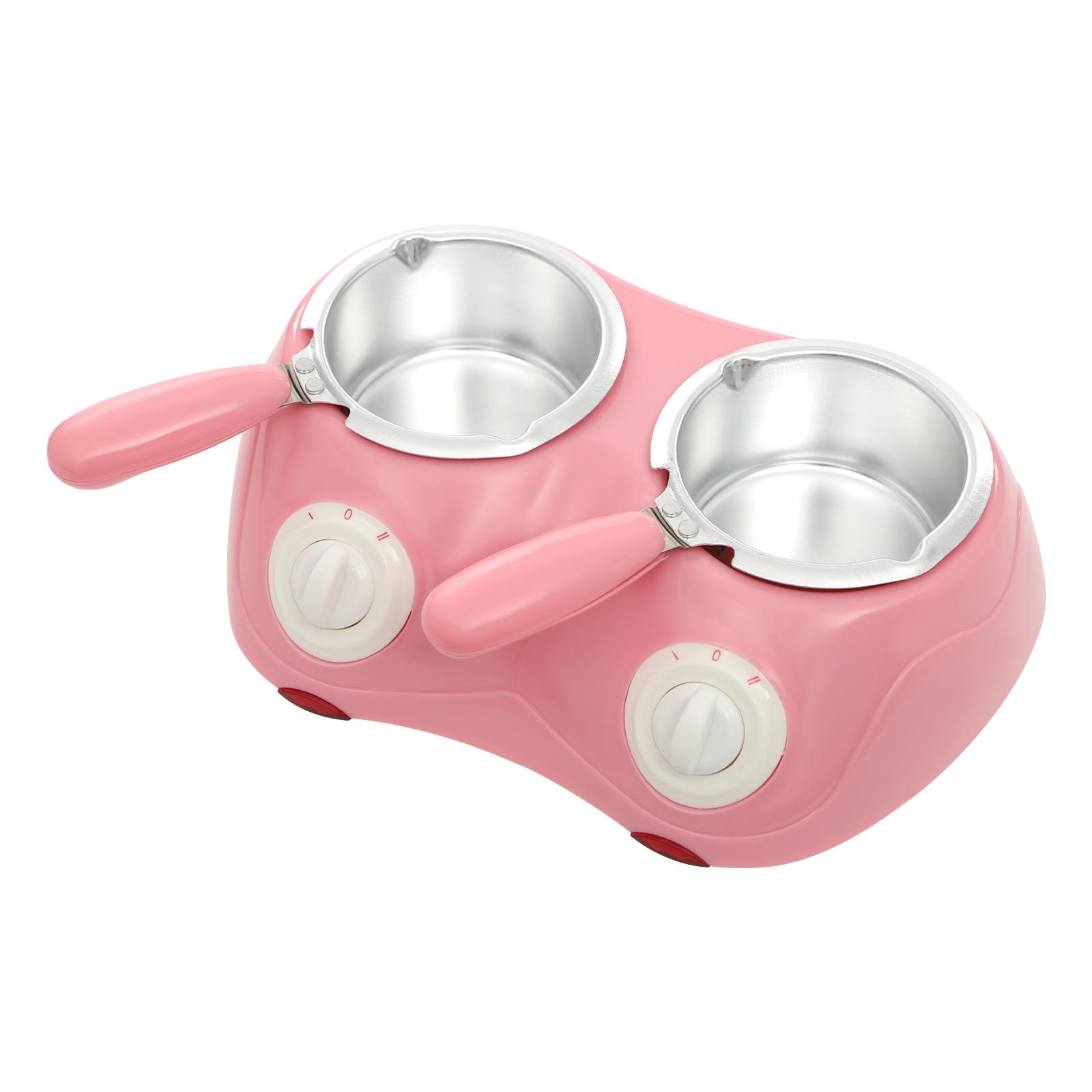 

Двойной горшок для растапливания шоколада, подогреватель, 2 скорости 110 В, с набором форм и инструментов для DIY, для выпечки конфет, для домашней вечеринки, розовый розовый