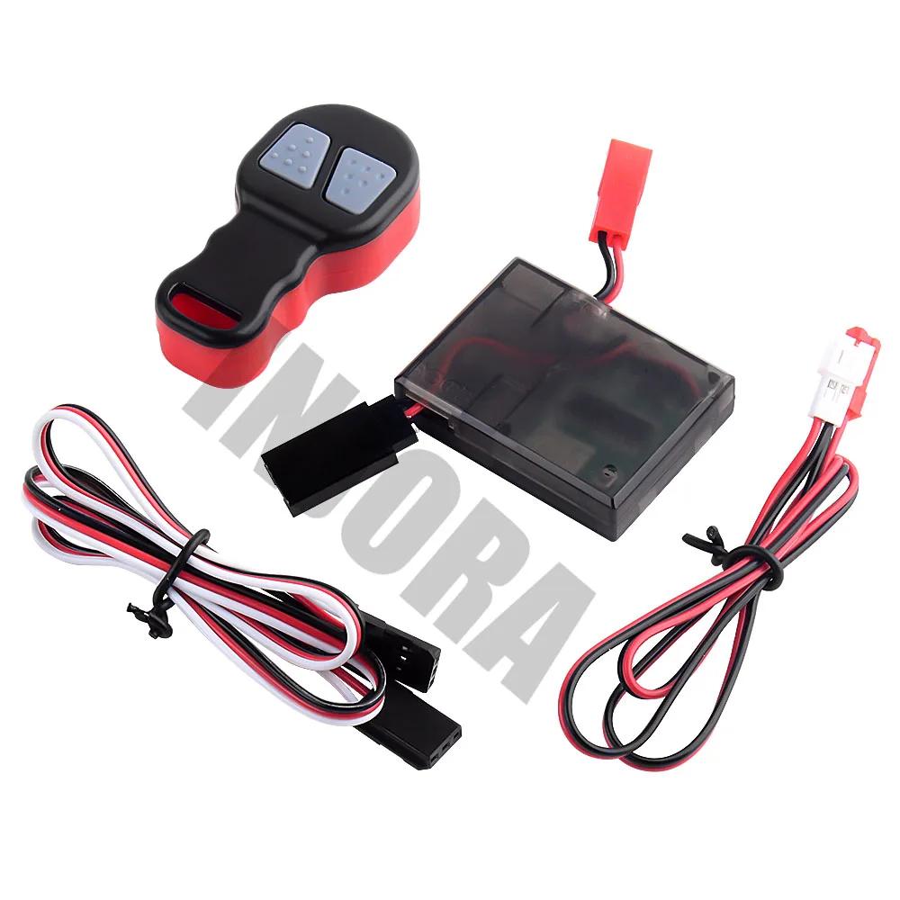 Injora Metal Winch Wireless Remote Controller System For 1:10 Rc Crawler Car Axial Scx10 90046 Trx4 Trx6 Gen8 Upgrade Parts
