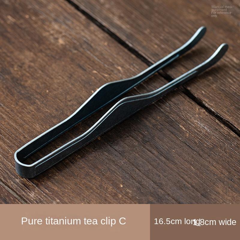 

Pure Titanium Non-Slip Tea Pincers Take Teacup Tweezers Tea Making Tools Kombucha Clip High-End Tea Clips