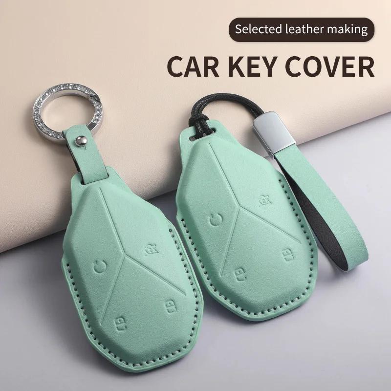 Pu Leather Car Key Case Cover For Byd Formula Leopard Super 5 Super 8 Super 3 9 Car Keychain Cover Shell Garnish Car Accessories
