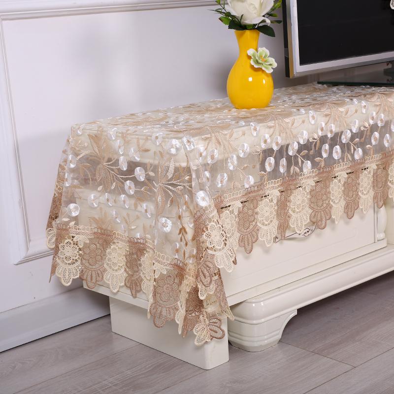 Table Cloth Glass Yarn Europe Embroidered Tablecloth Table Juppe Dining Table Cover Dandelion Lace Tv Cabinet Shoe Dust Cover