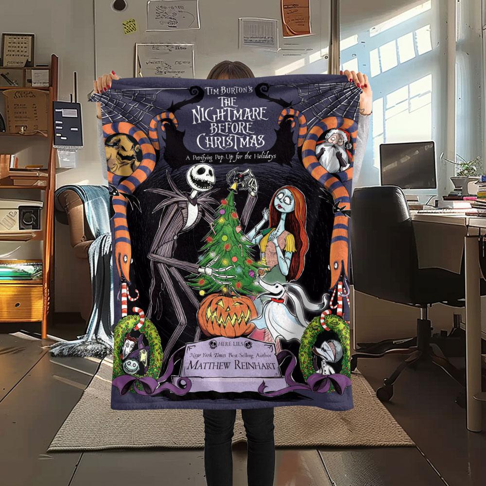 Nightmare Before Christmas printing Flannel Blanket Bedroom Sofa Camping Warm blanket Gifts for family and friends-MJ020