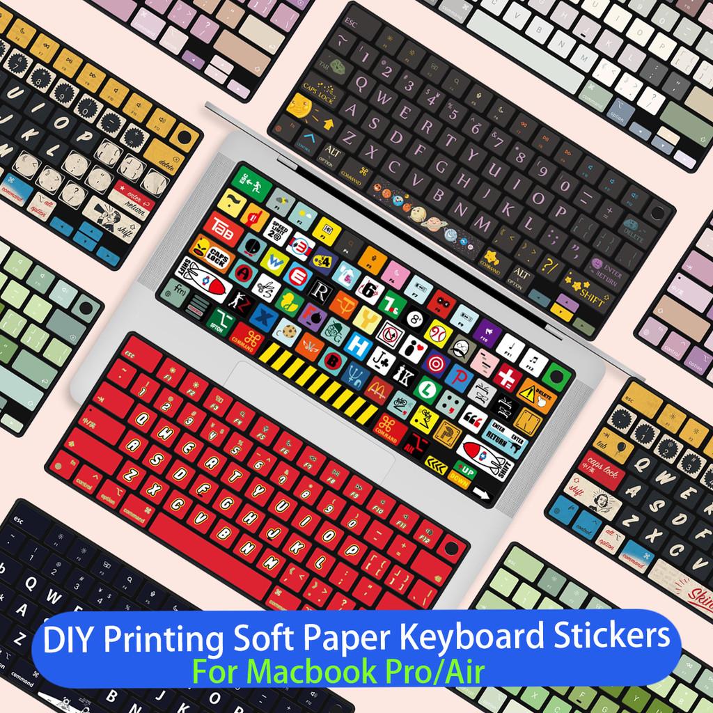 For Macbook Air / Macbook Pro M1 M2 M3 M4 M5 Keyboard Protector Film / Colorful Printing Micro Matte Soft Paper Keyboard Stickers Keyboard Protetcor