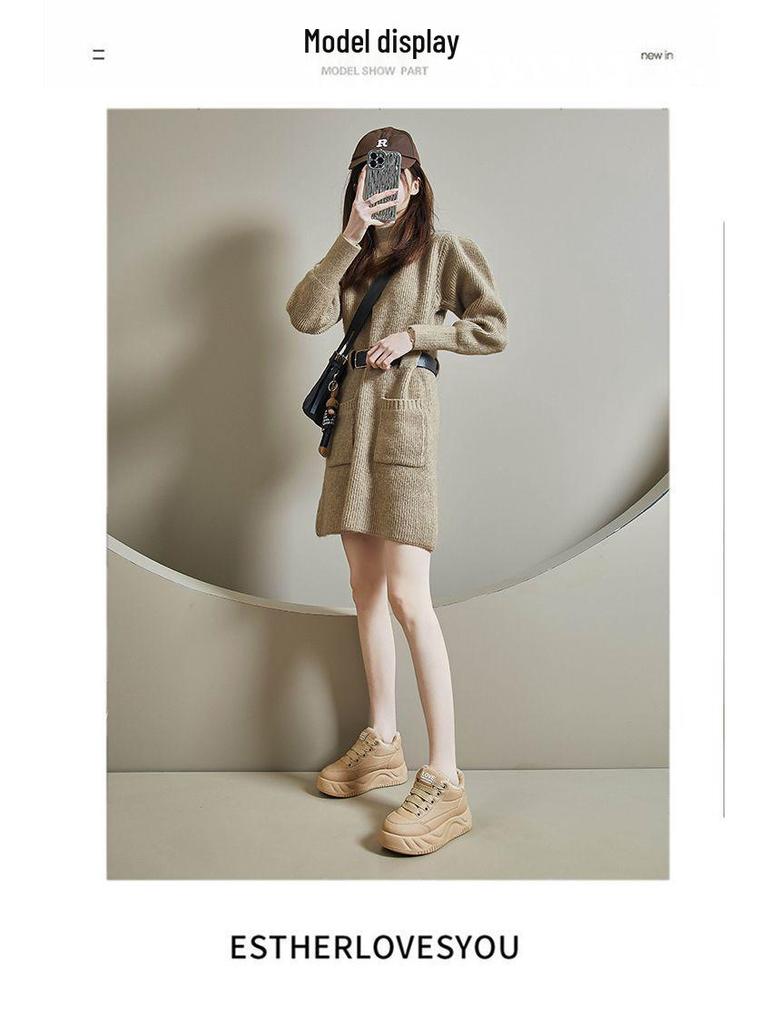 Damskie Zimowe Bawełniane i Skórzane Wodoodporne Grube Podeszwy Antypoślizgowe Buty Sportowe z Aksamitną Podszewką