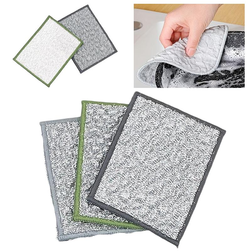 

1/3/10Pcs Multipurpose Wire Dishwashing Rags For Wet And Dry Random Color Reusable Wire Miracle Cleaning Cloths Round Wire