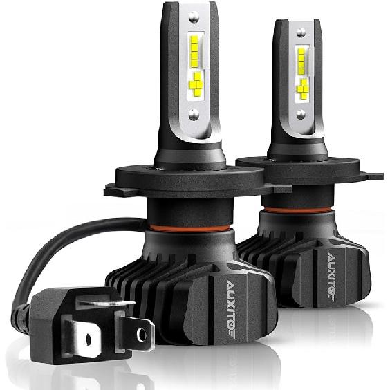 AUXITO H11 H8 H9 LED Bulbs, 400% Brighter, 6500K White Fanless Lights, Plug And Play Halogen Bulb Replacement H8 Fog Light, Pack Of 2