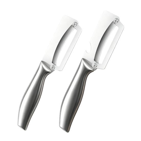 2Pcs Vegetable Peeler Peeler with Ergonomic Handle Bottle Opener Multi-Function Fruit Peeler for Pumpkin Pineapple Sugarcane Rust-Proof Essential