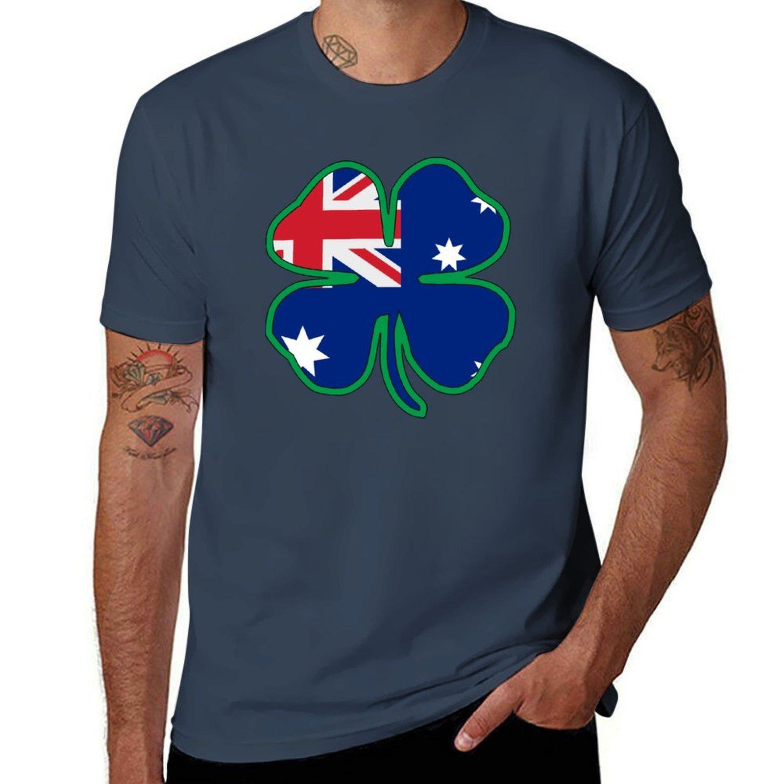 Australia St Patrick Day TShirt Basic Casual Wear Short Sleeve Top S