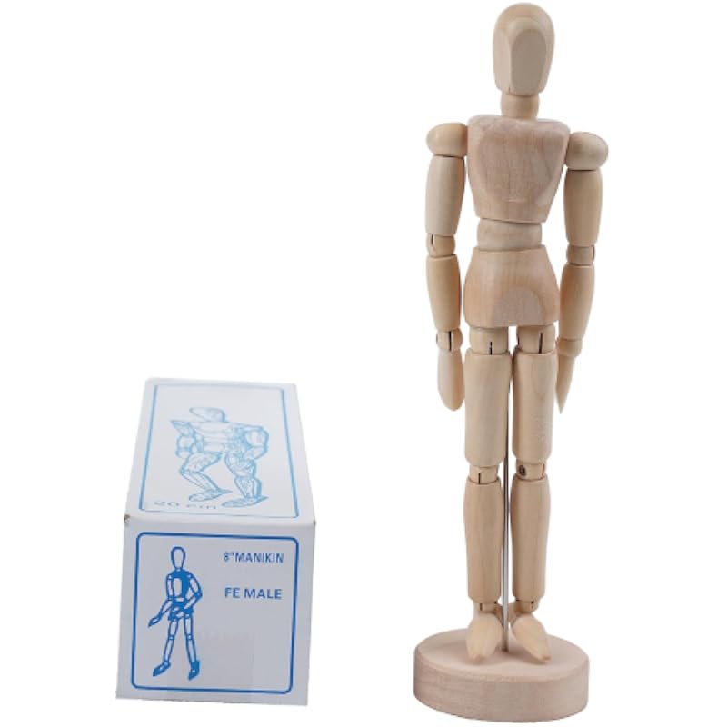 Brustro Artists Human Manikin (Mannequin) - Female 8 Inches