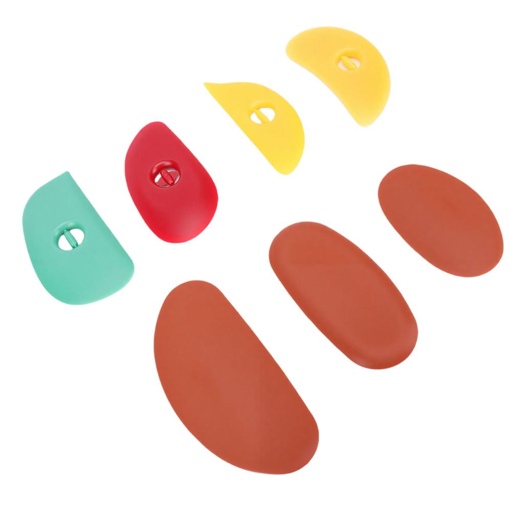 7PCS Pottery Ribs Silicone Shaping Rib Tools for Handcrafting Clay Smoothing and Trimming