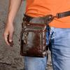 Meigardass Bein-Hüfttasche aus echtem Leder, abriebfest, Herren-Pouch, Leder, multifunktional, Motorrad, Oberschenkel, Tasche, Outdoor, wasserdicht, (Braun